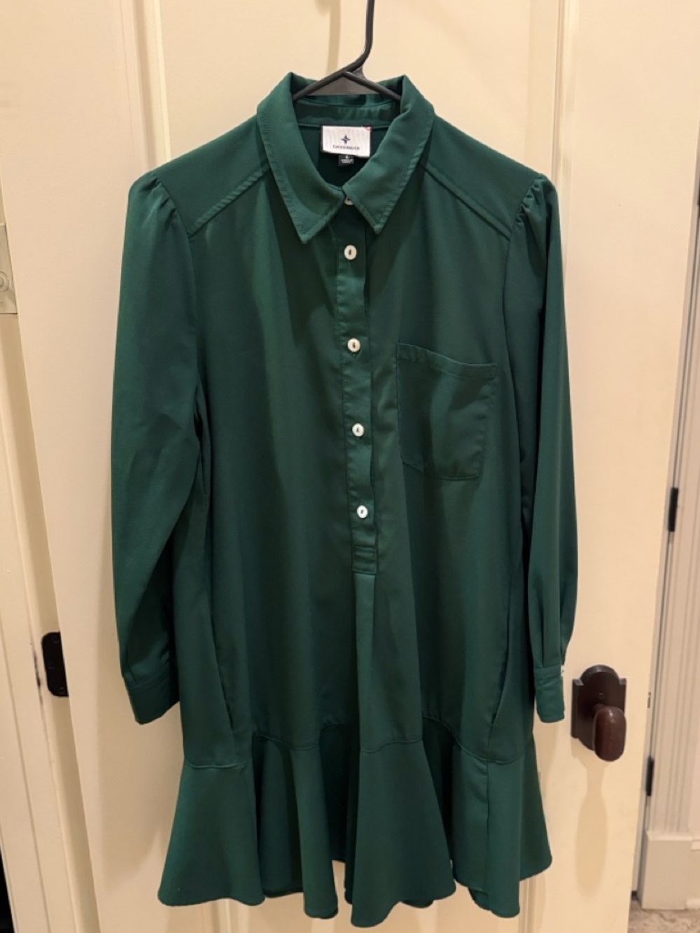 Tuckernuck Dark Green Callahan shirt dress